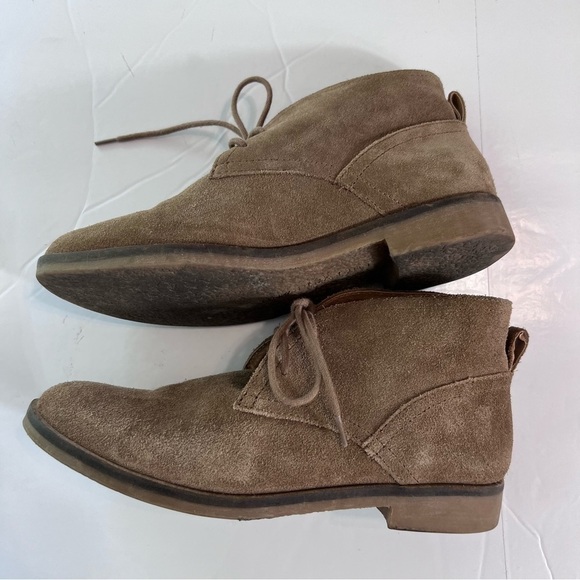 LUCKY Brand Garboh Tan Fall Desert Suede Leather Lace Up Chukka Ankle Bootie 8.5 - Picture 10 of 13